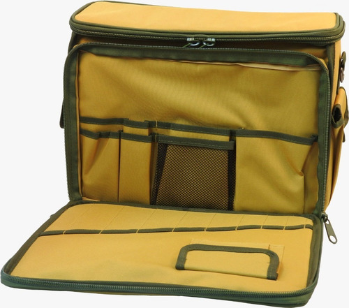Imagem 6 de 6 de Bolsa Maleta Para Ferramentas Tiracolo Em Lona 30 Bolsos