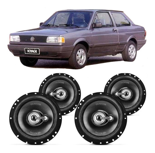 Alto Falante Vw Voyage 1987 A 1990 Bravox 240w Rms 4 Portas