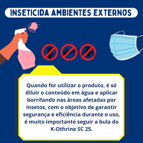 Inseticida K-othrine Sc 25 30ml Bayer Mata Baratas E Moscas