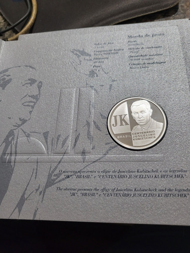 Moeda De Prata Dis 100 Anos De Jucelino (Usado)