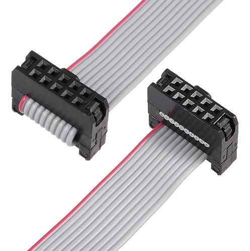 5 Cables Planos, 10 Pines, Paso, 2 Mm, Conector Hembra Idc