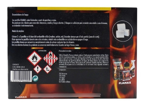 Imagen 3 de 6 de Caja Iniciadores De Fuego 24 Un Flamax