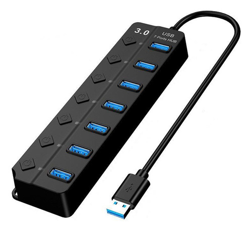 Hub Usb Con 7 Puertos Usb 3.0 Multicontacto Independiente