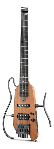 Guitarra Donner Hush-x Headless Compacta Silent Viagem Cor Marrom