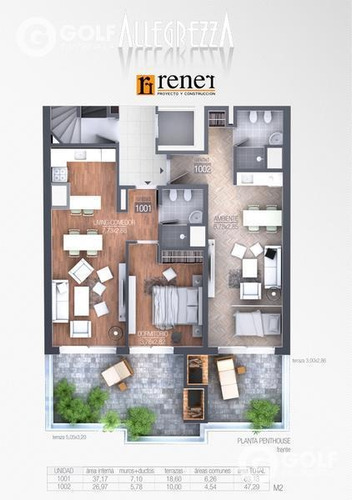 Vendo Apartamento 1 Dormitorio A Estrenar, Pocitos Nuevo