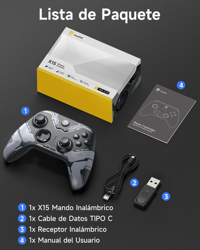 Easysmx X15 Inalambrico Control Bluetooth Para Pc Android Ios Nintendo Switch Hall Joysticks Y Triggers De Efecto Gamepad Con 1000mah Bateria Gamer Iluminación Rgb Genial