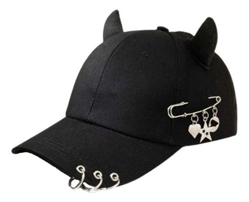 Jockey Gorra Cachos Con Accesorios Negro Grafimax