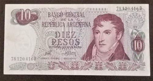 Billete 10 Pesos Ley 18.188 Serie D 2359 