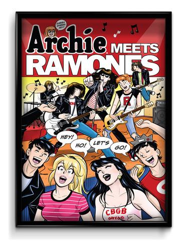 Cuadro Ramones Comics Archie 30x40 (marco+lámina+vidrio)