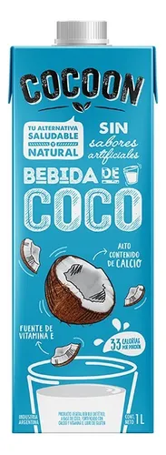 Leche De Coco Cocoon X 1lt Sin AzĂșcar Sin Tacc (pack 2u)