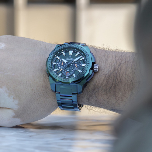 Reloj Festina F20730.1 Hombre Chrono Bike 2025 + Malla Verde Metálico Verde Metálico Verde Metálico