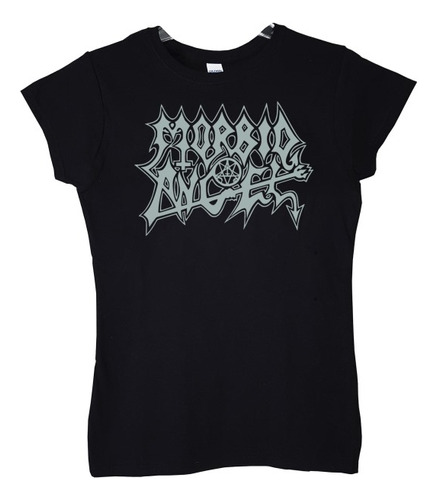 Polera Mujer Morbid Angel Logo Gris Metal Abominatron