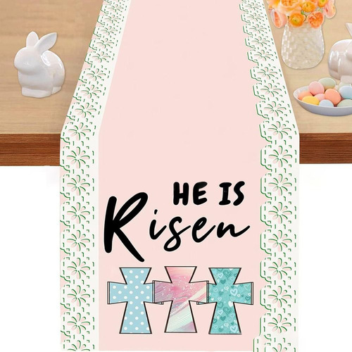 Mantel De Comedor Easter Table Runners Con Diseño De Conejo,