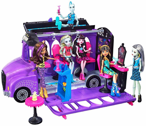 Monster High Deluxe School Bus Spa Muñecas Juguetes Niñas 