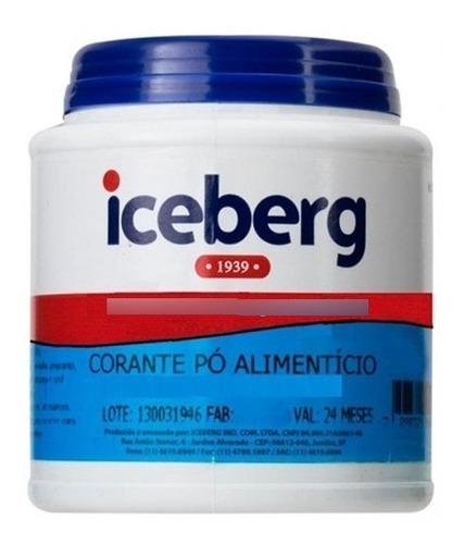 Corante Em Pó Alimentício 100g Iceberg Vermelho Morango