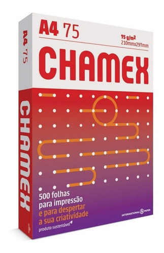 Resma Papel A4 500fls 75g Chamex 210mm X 297mm
