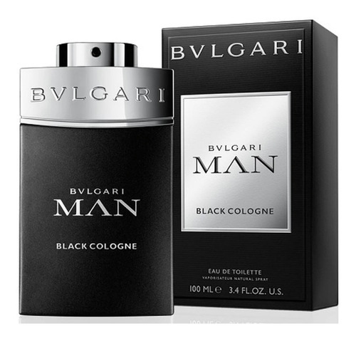 Perfume de colonia negra para hombre Bvlgari, 100 ml