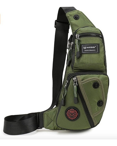 Bolso Honda Nicgid Mochila Bandolera Para Hombre Lysb01mz3hk Color Verde Militar 1 Diseño De La Tela Liso