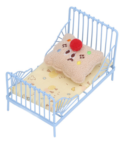 Cama Metálica Doll House 1:12 Con Estructura En Miniatura, B