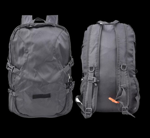 Mochila Solar Pv Light 30l Impermeável Placa Solar 6.5w Cor Cinza-escuro Desenho Do Tecido Lisa