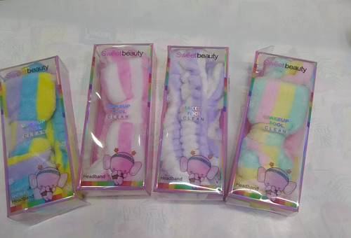  Pack 3 Cintillos Bandana Spa Peluche Maquillaje Skin Care