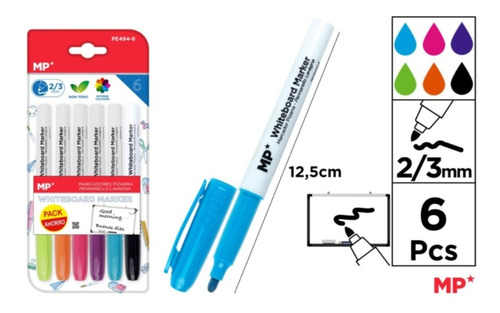 Pack Lápiz Marcador Pizarra 4 Colores