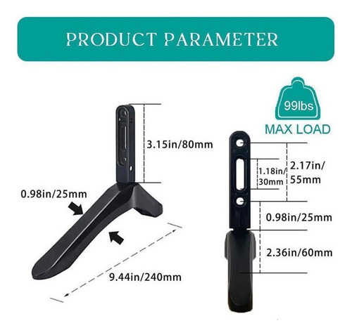 M Soporte De Base Universal Para Tv Lcd De 32 A 65 Pulgadas