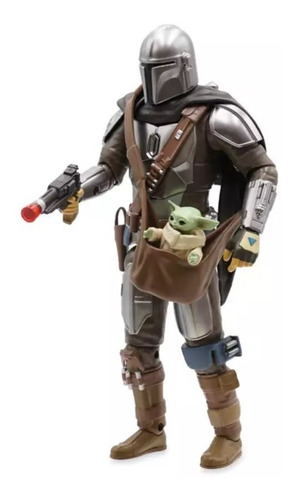 Star Wars Force Icons: Figura De Acción Mandalorian & Grogu