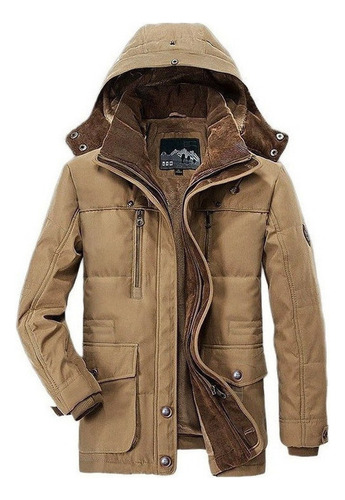 Nnnn Chamarra Polar Con Capucha For Hombre, Abrigo Militar