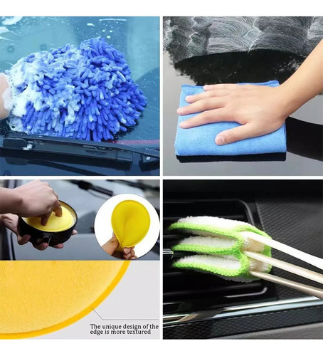 Gqp Applicable To: 27pz Kit Limpieza Coche Pulidor Cepillo