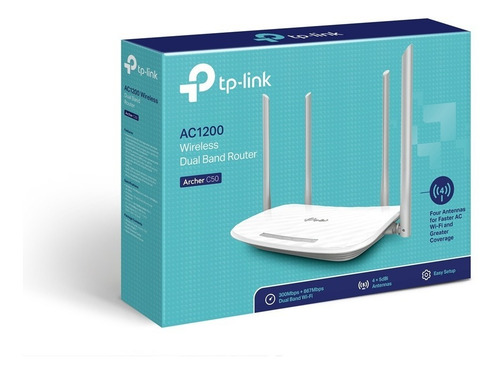 Imagem 4 de 4 de Roteador Tp-link 4 Antenas Dual Band Ac1200 - Archer C50