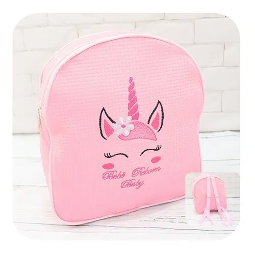 Bolsa Maternidade Mochila Bebê Reborn Boneca Rosa Bege Azul