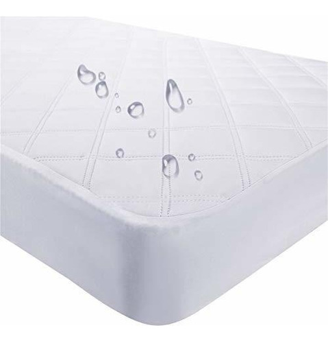 Protector Para Colchon De Cuna Impermeable 52x28 Pulgadas Blanco Liso Cuna