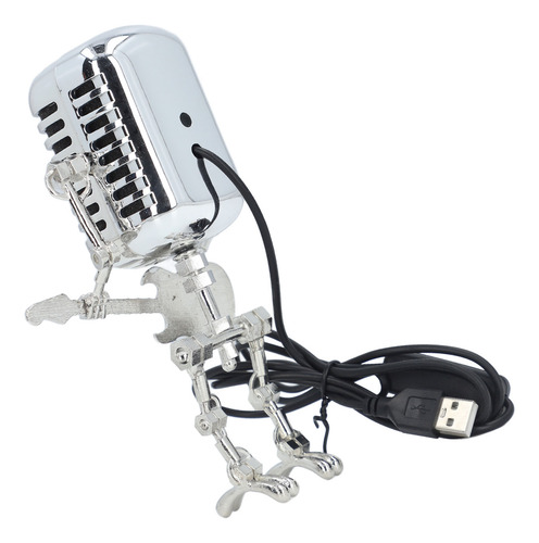 Robot Con Micrófono Para Guitarra, Metal, Retro, Punk, Estil