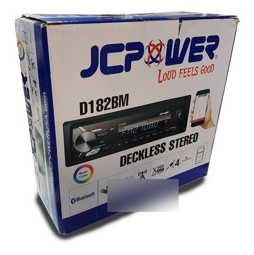 Autoestereo Jc Power D182bm No Cd Usb Aux Bluetooth Radio Fm