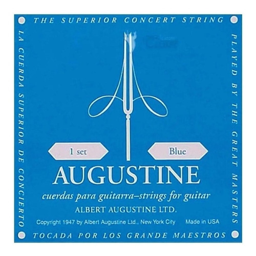 Encordado Guitarra Clásica Augustine Blue Tensión Alta