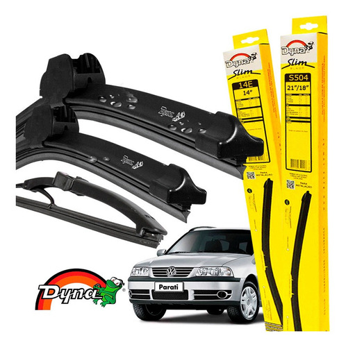 Kit Limpador Parabrisa Original Vw Parati 2003 A 2005 Dyna