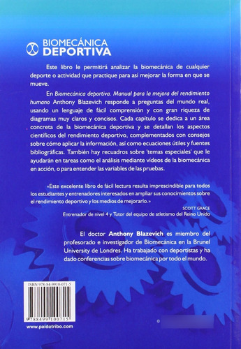 Libro Biomecánica Deportiva. Manual Para Mejorar Rendimiento