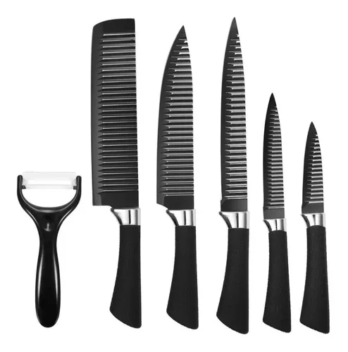 Set de Cocina CROiX de 7 Piezas con 4 Cuchillos, Tijera, Pelador y Tabla de  Picar Calidad Premium Fibra de Trigo, oferta LOi.