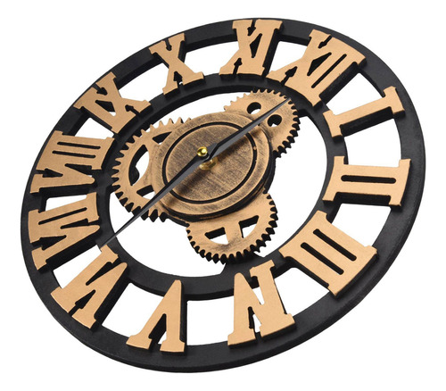 Reloj De Pared Grande De Madera Vintage Gear Clock Us Style