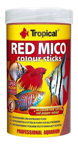 Alimento Tropical Red Mico Colour Sticks Peces Rojos 80grs 