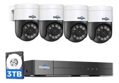 Hiseeu Sistema De Cámara De Seguridad De 5 Mp H.265+ 8ch 5mp