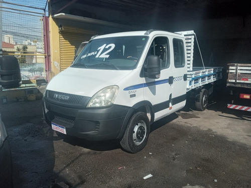 Imagem 4 de 14 de Iveco 35s14 Cabine Dupla 2012 Carroceria De Madeira