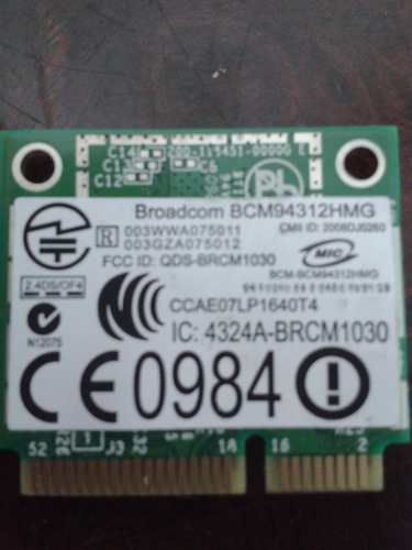 Tarjeta De Red Inalambrica Dell E5500 Broadcom Bcm94312hmg (Usado)