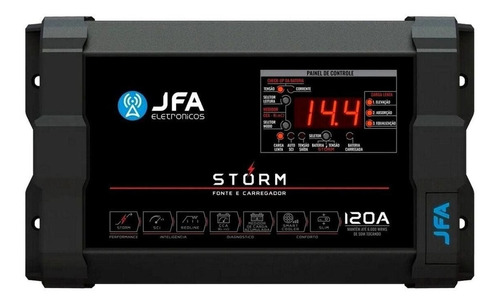 Fonte Automotiva Jfa Storm 120a Bivolt Com Medidor Cca E Sci