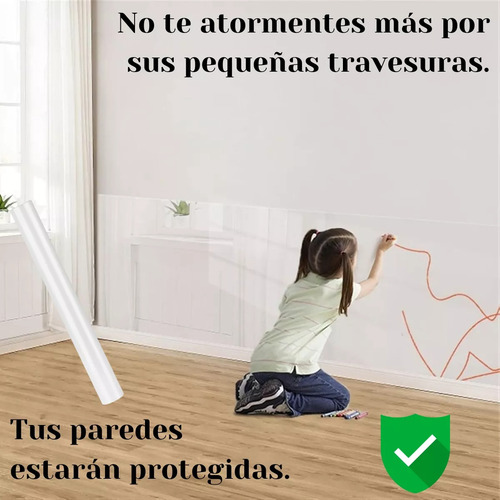 Película Protectora Electroestática De Pared Para Muebles Color Transparente