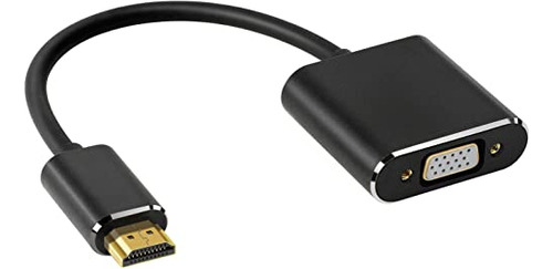 Adaptador Hdmi A Vga 1080p Pc, Proyector, Hdtv (negro)