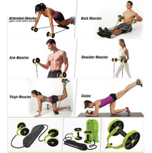 Rueda Ejercicio Banda Elástica Abdominales Revoflex Xtreme