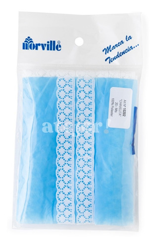 Imagen 3 de 4 de Puntilla De Nylon Norville Art 10202 17mm X 10 Metros Blanco