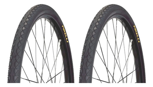 Par De Pneu Pirelli Touring Clincher 700x 35c Preto